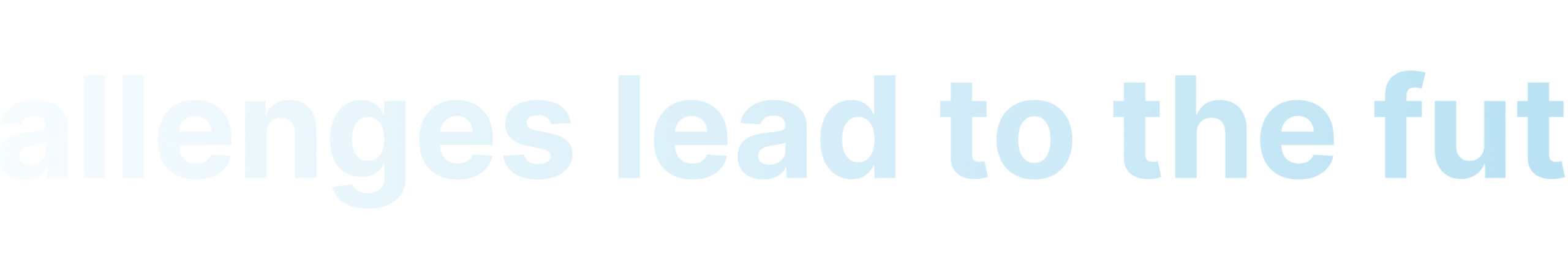 Challenges lead to the future